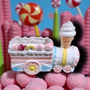 Vintage Napcoware Ice Cream Train Planter Japan C-8572 Pastel Kitsch Plant